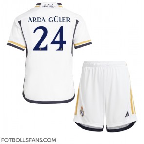 Real Madrid Arda Guler #24 Replika Hemmatröja Barn 2023-24 Kortärmad (+ Korta byxor)